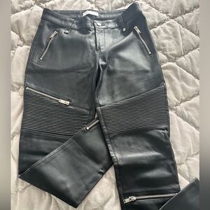 Zara motor leather like pants. Perfect condition, zipper details. Sz S